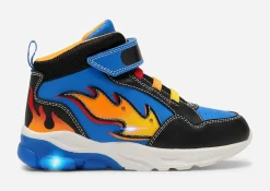 Barn DINSKO Blinkande Barnskor|Sneakers<,Blinkande höga sneakers