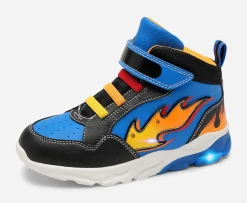 Barn DINSKO Blinkande Barnskor|Sneakers<,Blinkande höga sneakers