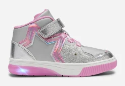 Barn DINSKO Blinkande Barnskor|Sneakers<,Blinkande höga sneakers