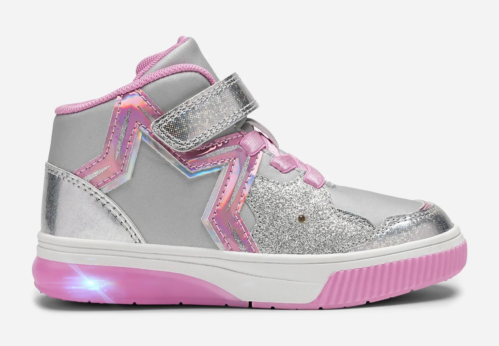 Barn DINSKO Blinkande Barnskor|Sneakers<,Blinkande höga sneakers