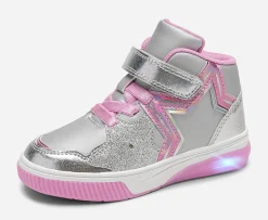 Barn DINSKO Blinkande Barnskor|Sneakers<,Blinkande höga sneakers