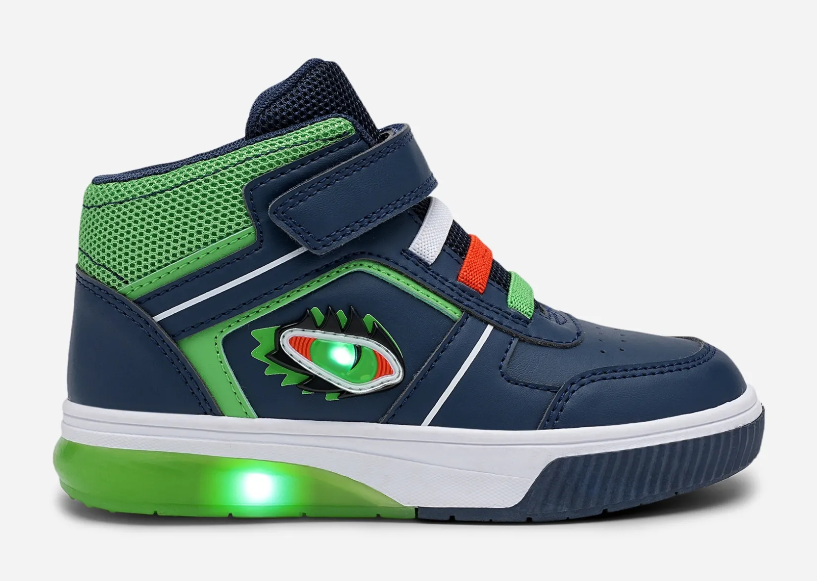 Barn DINSKO Blinkande Barnskor|Sneakers<,Blinkande höga sneakers