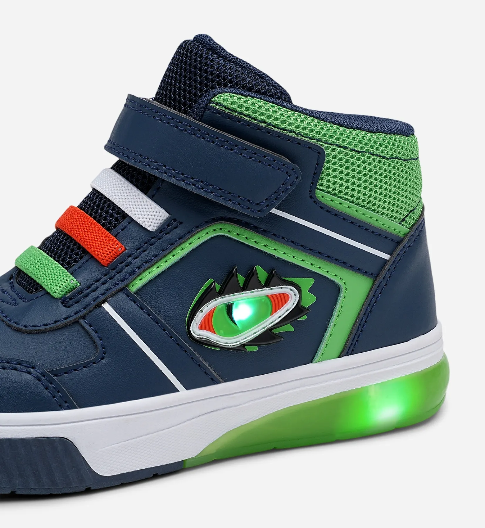 Barn DINSKO Blinkande Barnskor|Sneakers<,Blinkande höga sneakers