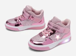 Barn DINSKO Blinkande Barnskor|Sneakers<,Blinkande höga sneakers