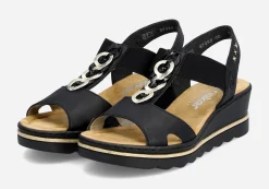 RIEKER Rieker|Sandaletter<,Sandaletter med remmar